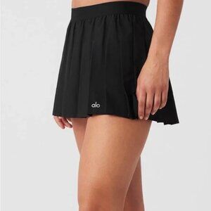 ALO Yoga Varsity Tennis Skirt, Black XXS